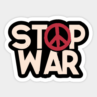 Stop War - Peace Symbol Sticker